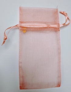 Organza Fabric Drawstring Pink Bags Sheer 4x5 inches, 144 count