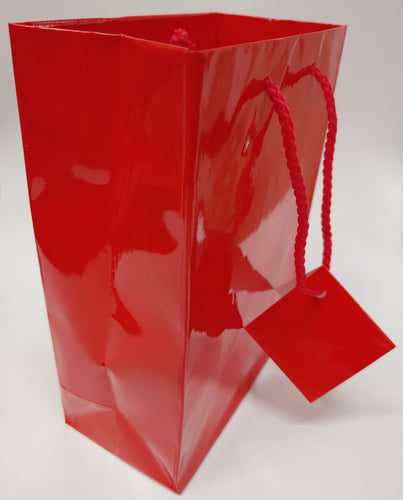 Tote Bags Glossy Red, 100 count Size: 3x3.5x2 inches