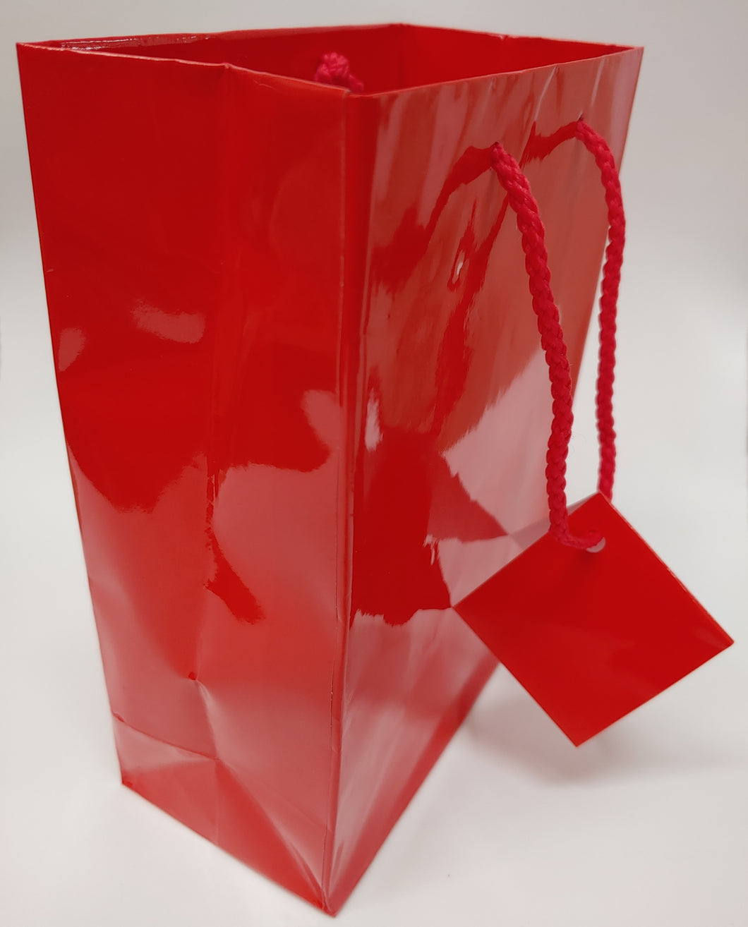 Tote Bags Glossy Red, 100 count Size: 4x4.5x2.75