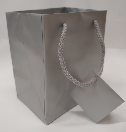 Tote Bags Silver Gray 100 Count Size 5x 3x 7 inches